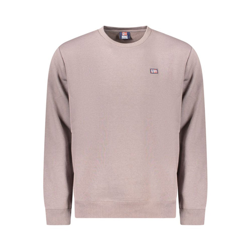 Brown Cotton Men Sweater