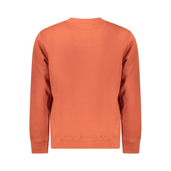 Orange Cotton Men Sweater