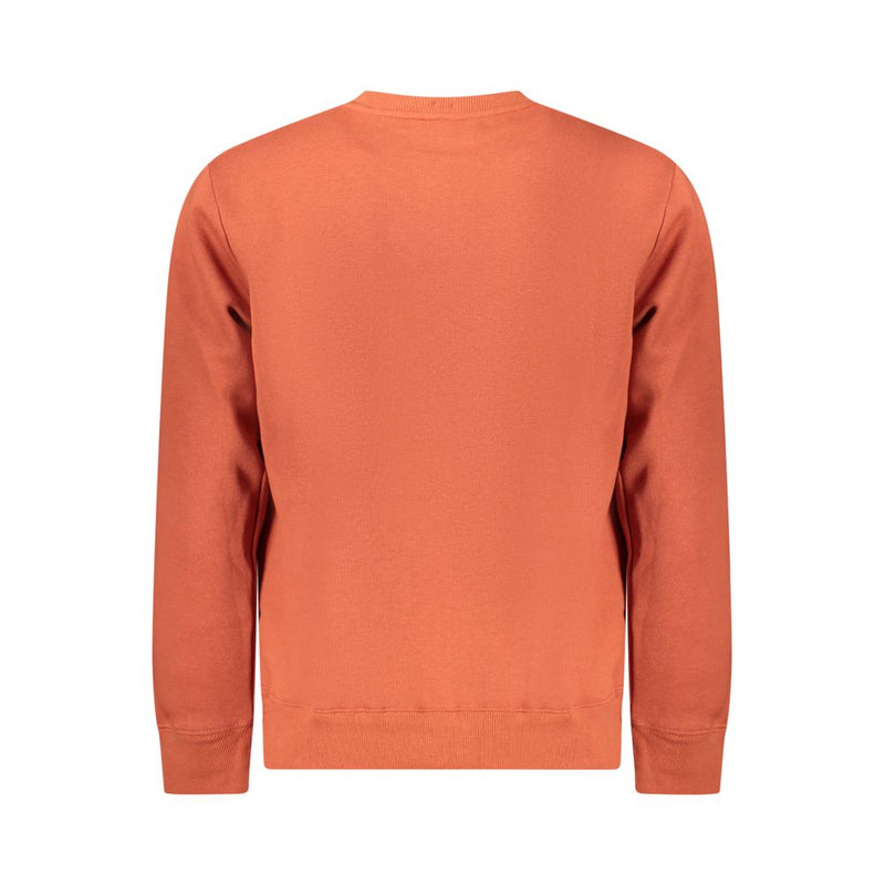 Orange Cotton Men Sweater
