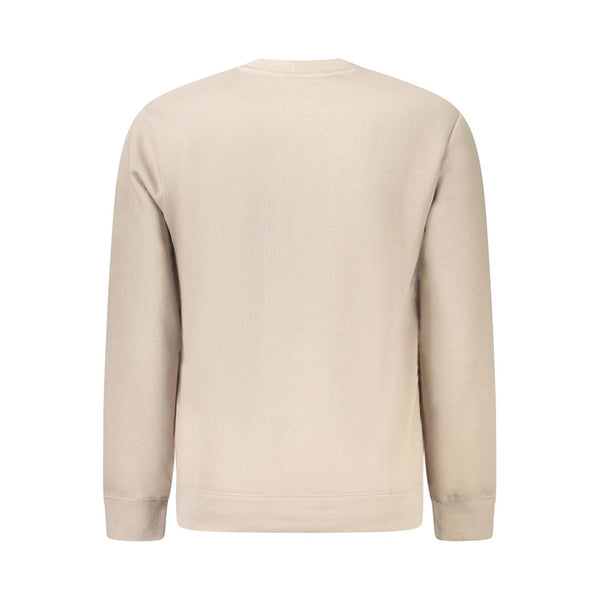 Beige Cotton Men Sweater