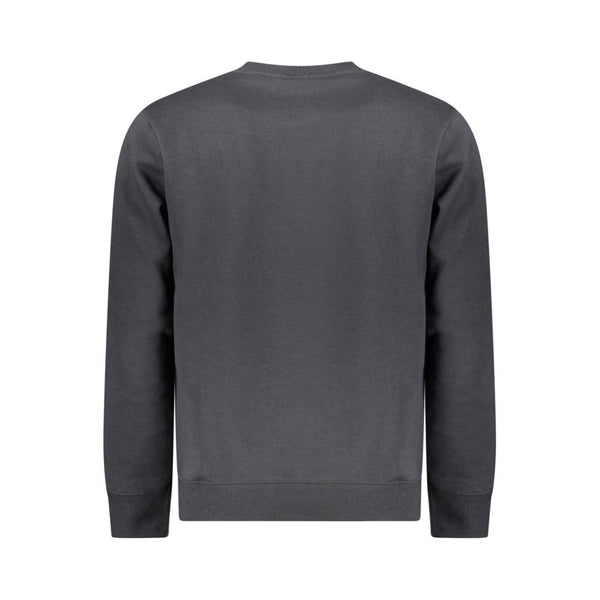 Black Cotton Men Sweater