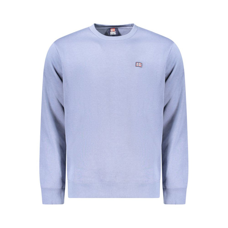 Blue Cotton Men Sweater