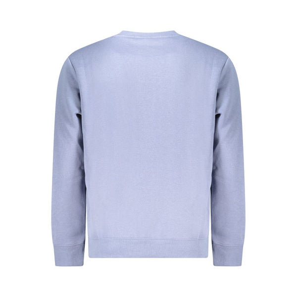 Blue Cotton Men Sweater