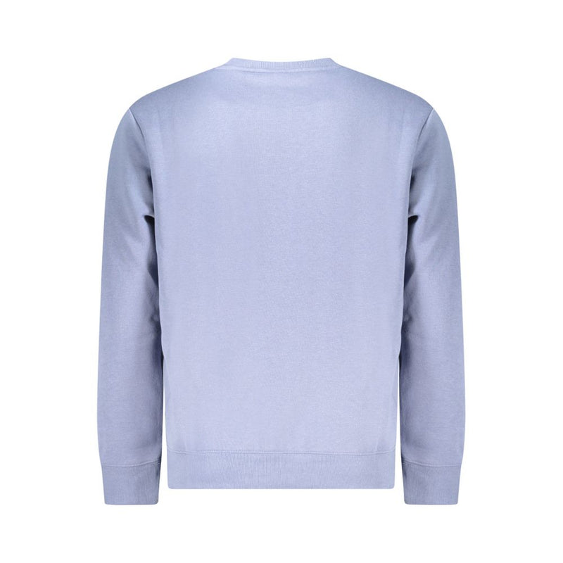 Blue Cotton Men Sweater