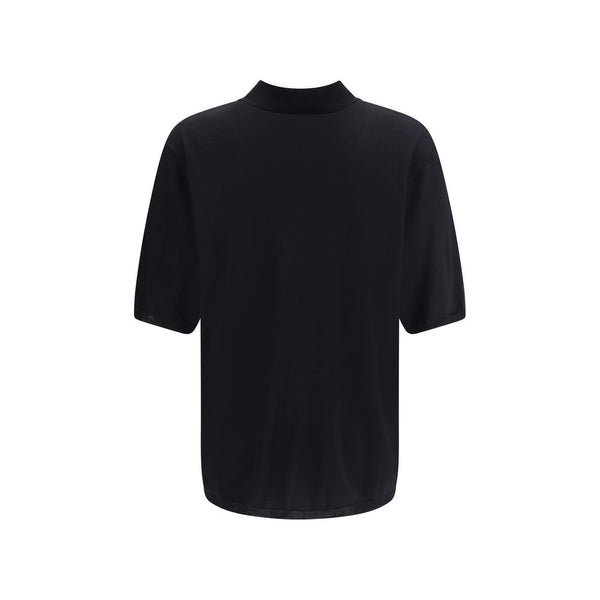 Black Wool Polo Shirt