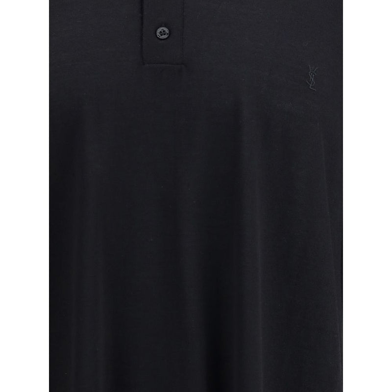 Black Wool Polo Shirt
