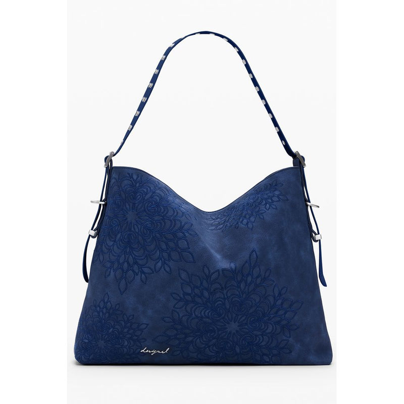 Blue Polyethylene Women Handbag