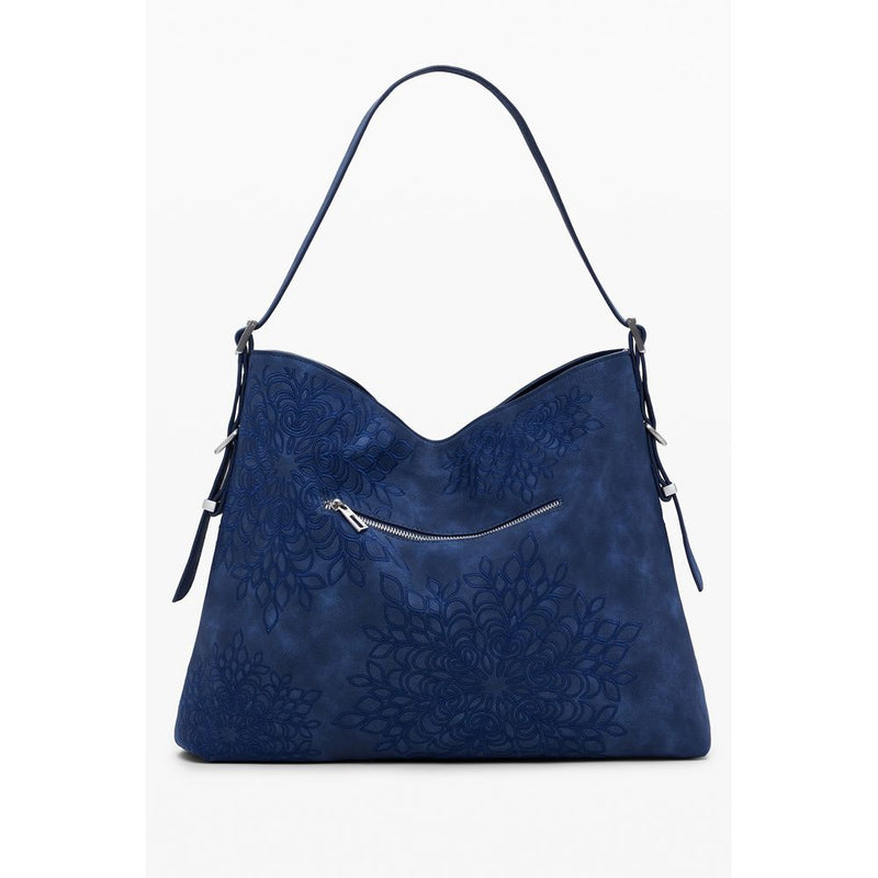 Blue Polyethylene Women Handbag