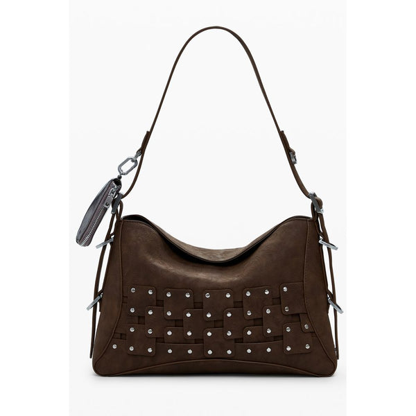 Brown Polyethylene Women Handbag