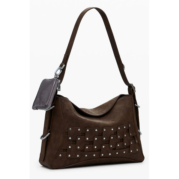 Brown Polyethylene Women Handbag