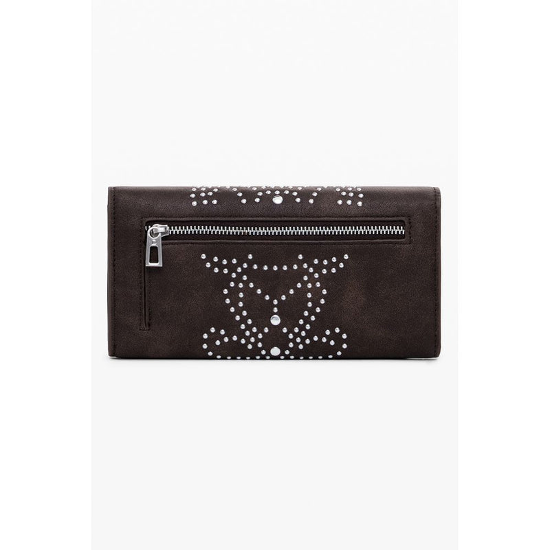 Brown Polyethylene Women Wallet