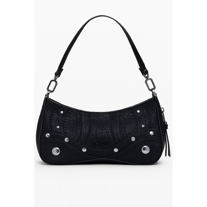 Black Polyethylene Women Handbag