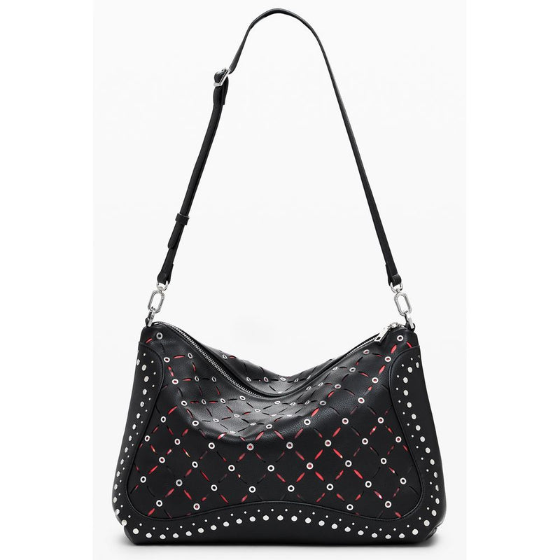 Black Polyethylene Women Handbag
