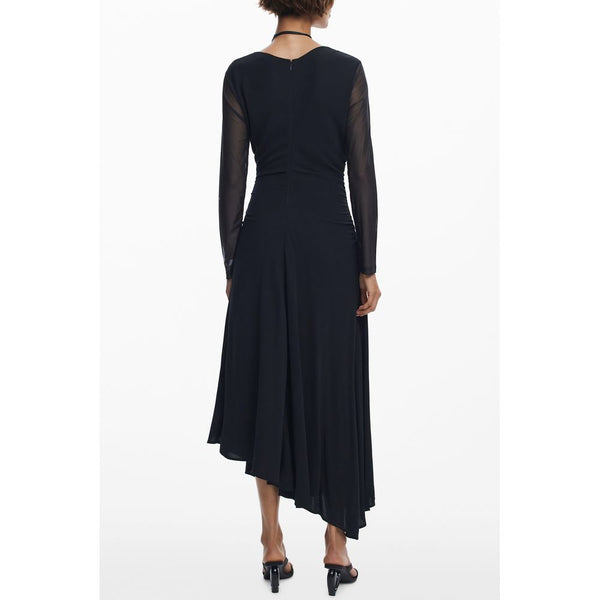 Black Polyester Women Dress