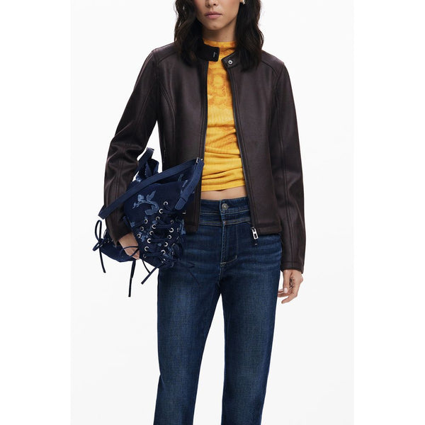 Brown Polyester Jackets & Coat