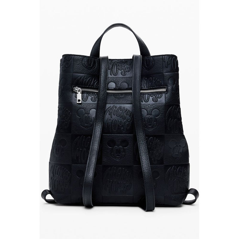 Black Polyethylene Women Backpack