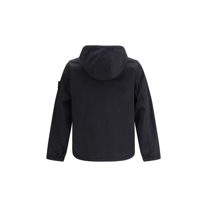 Black Cotton Shell Jacket