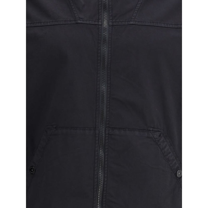 Black Cotton Shell Jacket
