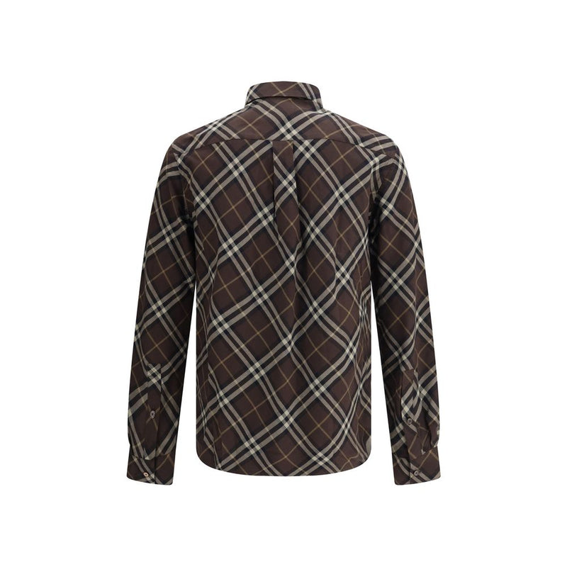 Brown Cotton Pattern Shirt