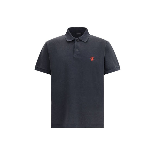 Black Cotton Polo Shirt