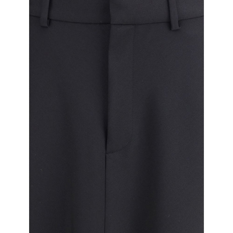 Black Fleece Wool Long Skirt