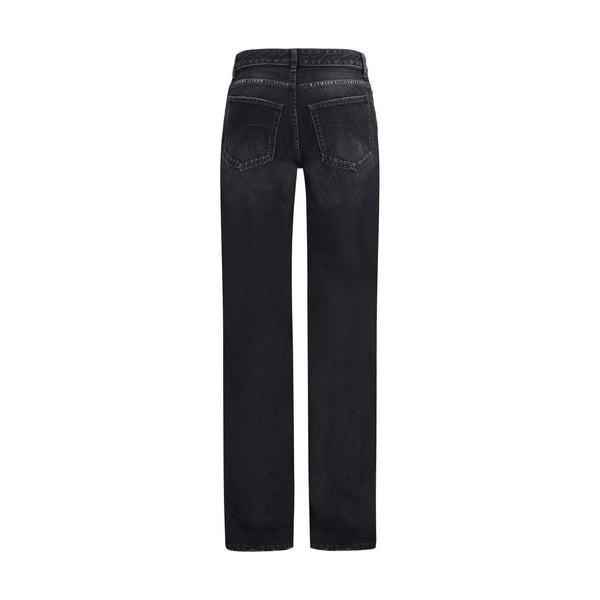 Black Cotton Relaxed Fit Jeans