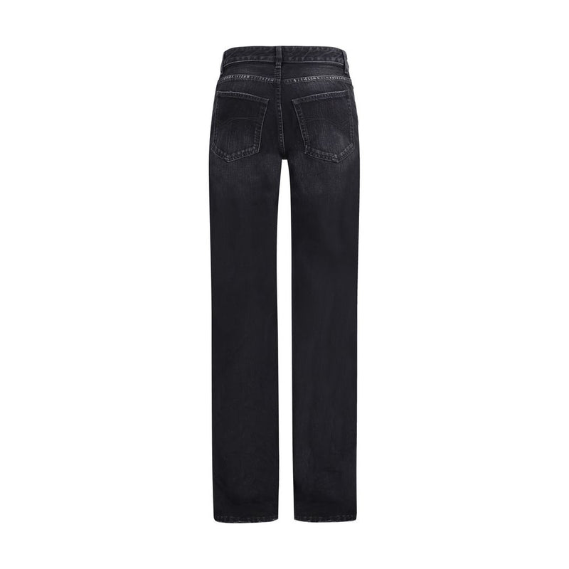 Black Cotton Relaxed Fit Jeans