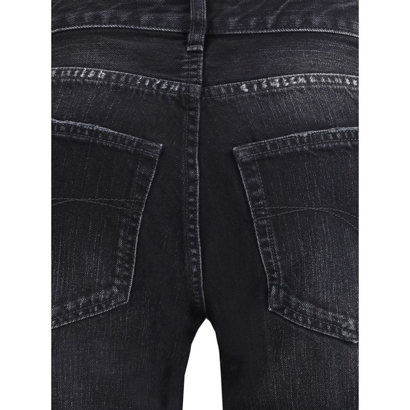 Black Cotton Relaxed Fit Jeans