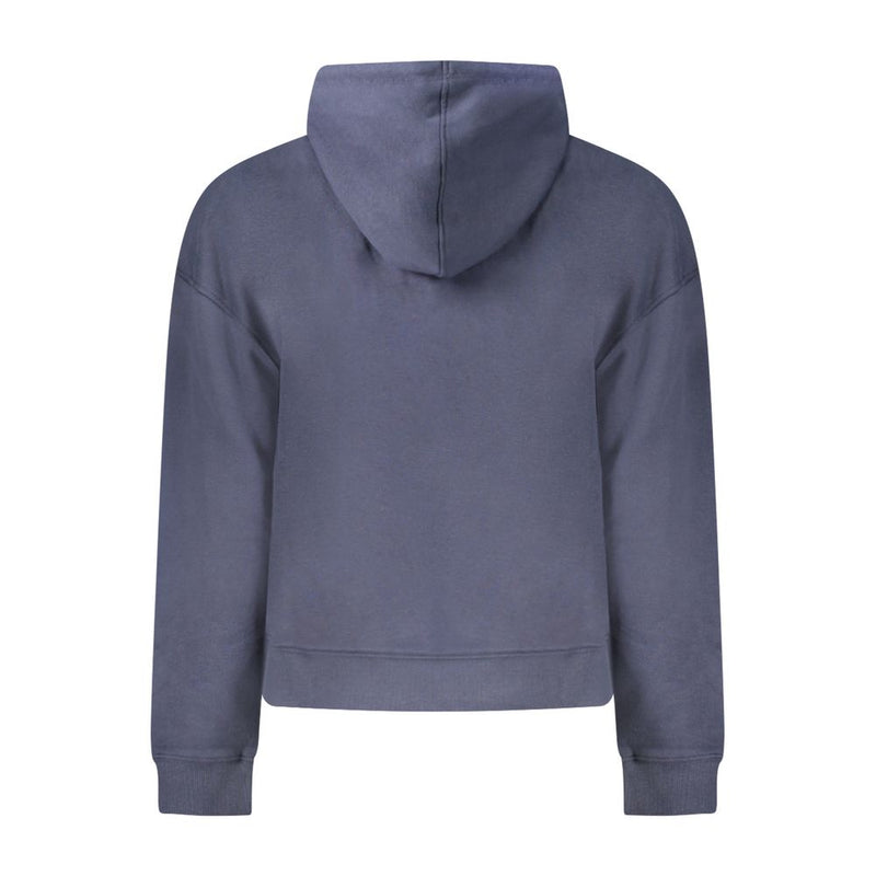 Blue Cotton Women Sweater