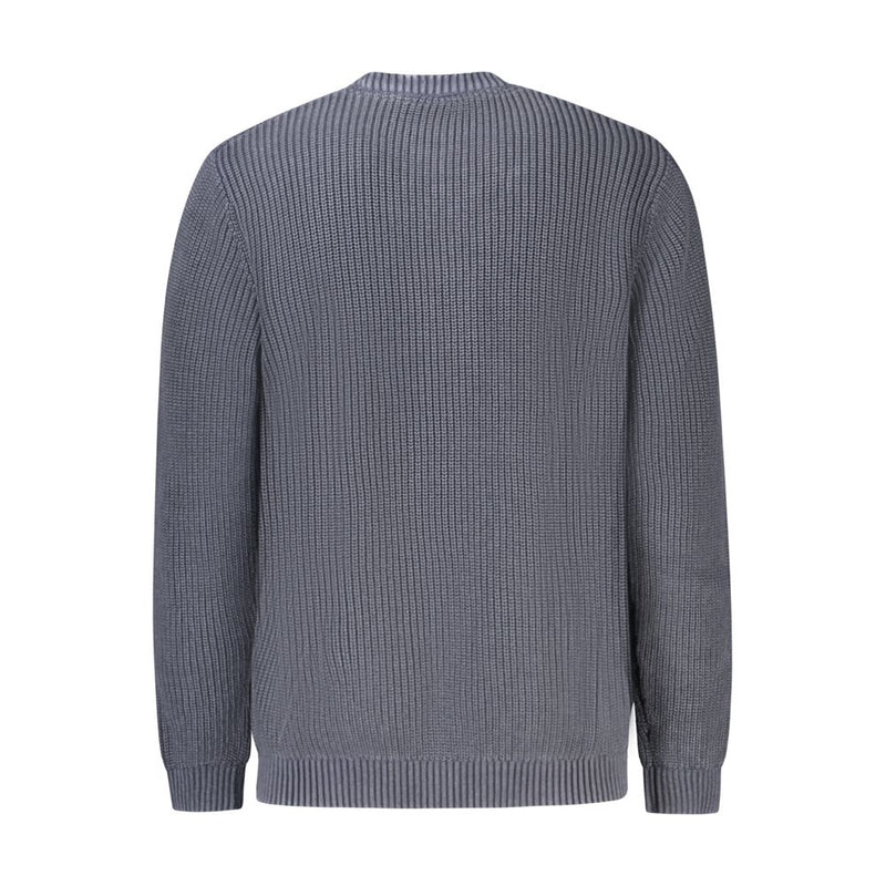 Blue Cotton Men Sweater