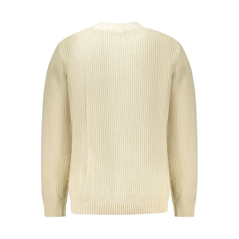 Beige Cotton Men Sweater
