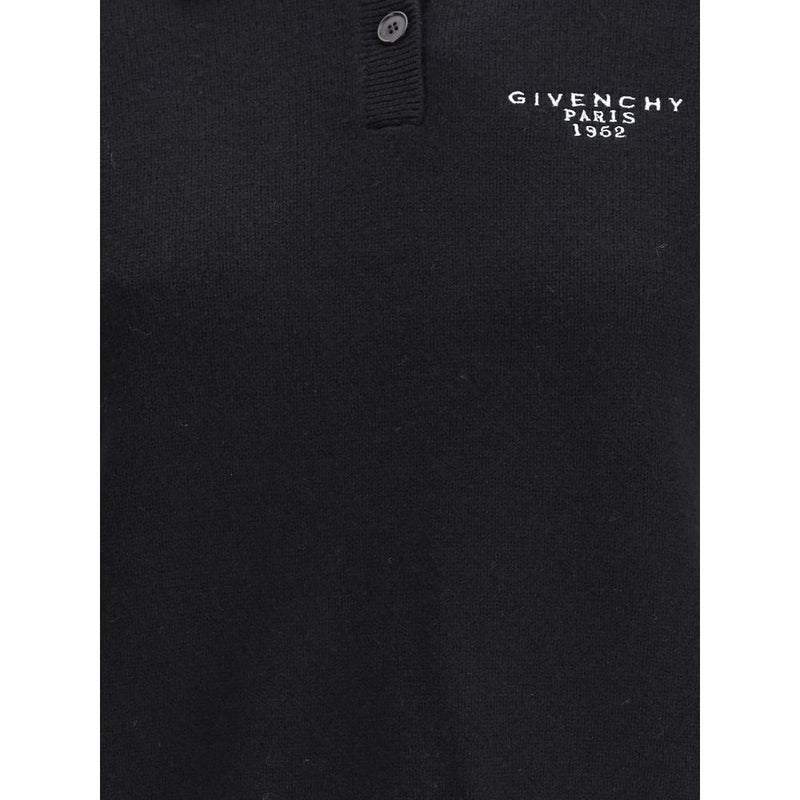 Black Wool Polo Shirt