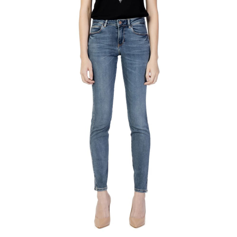 Blue Cotton Skinny Jeans
