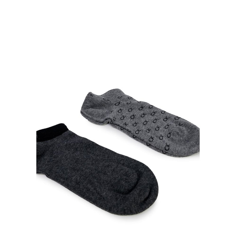 Gray Elastane Socks