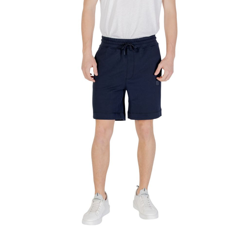 Blue Cotton Bermuda Shorts