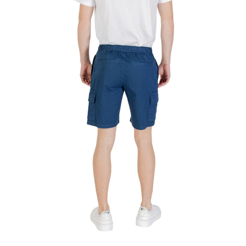 Blue Cotton Bermuda Shorts