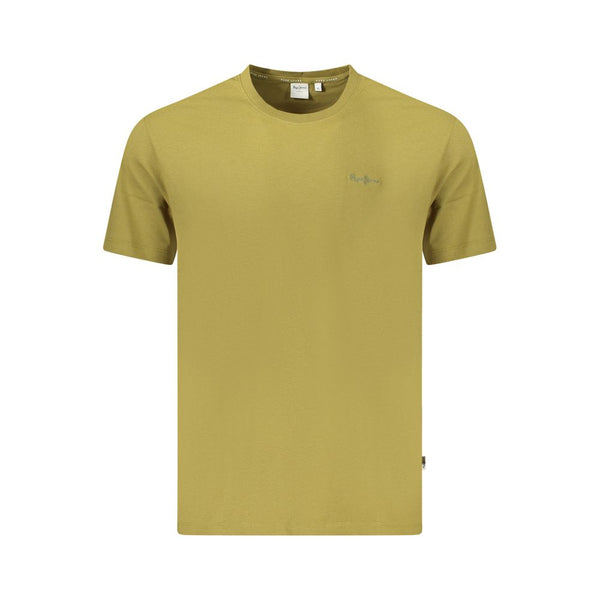 Green Cotton Men T-Shirt