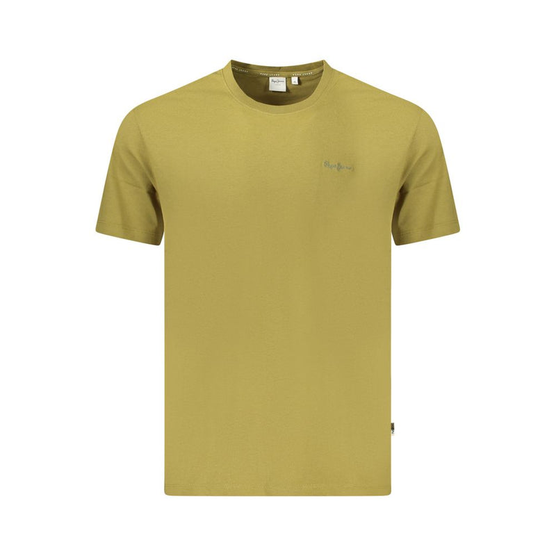 Green Cotton Men T-Shirt