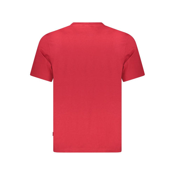 Red Cotton Men T-Shirt