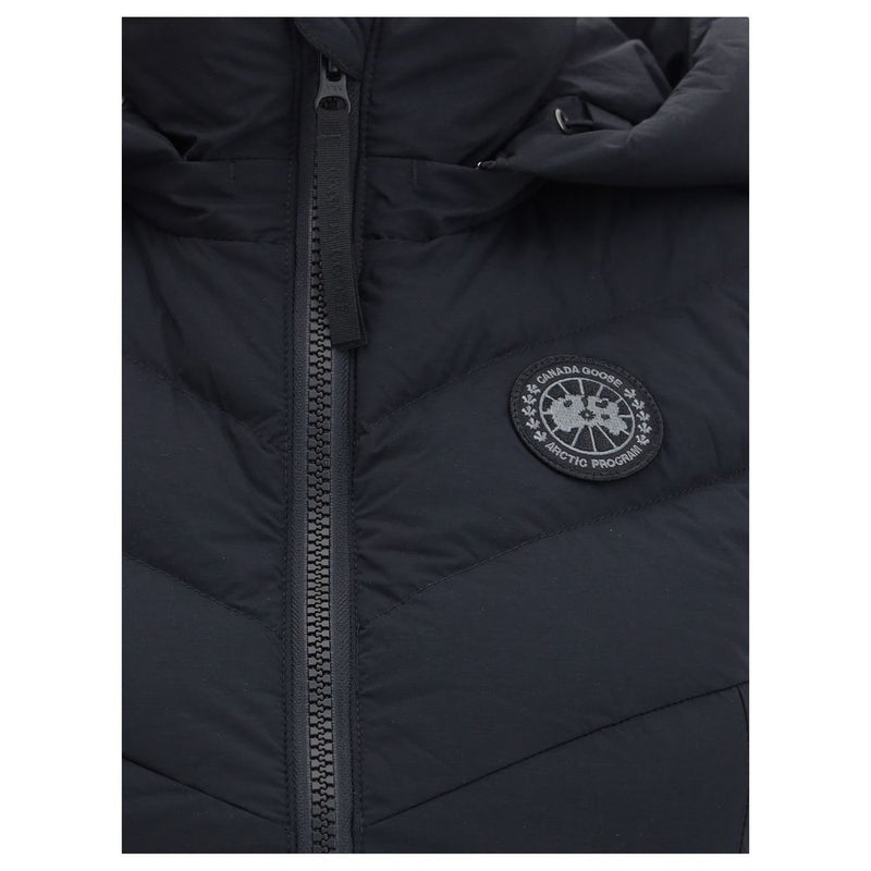 Black Recycled Polyamide Sleveless Jacket