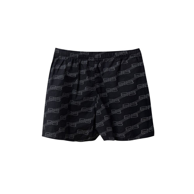 Black Cotton Bermuda Shorts