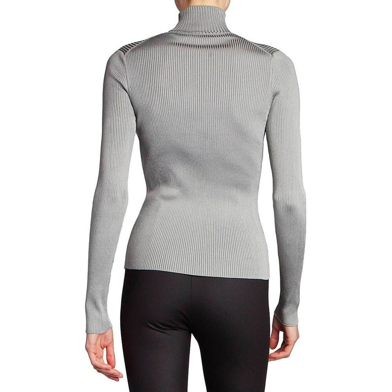 Gray Polyester Turtleneck