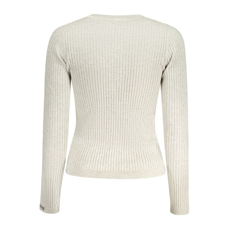 Gray Cotton Women Sweater