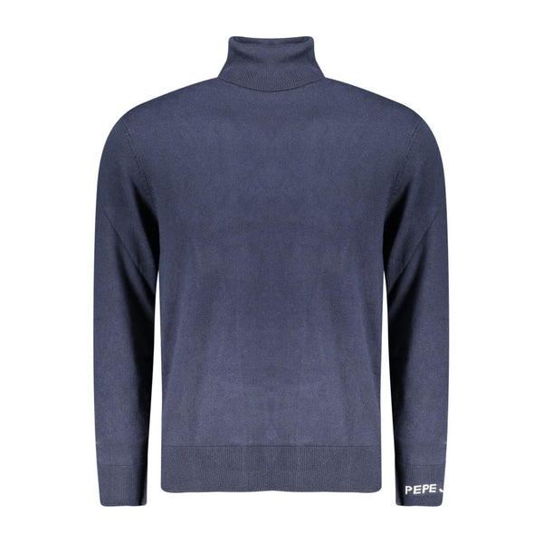 Blue Cotton Men Sweater