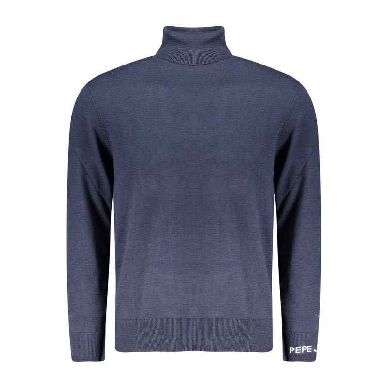 Blue Cotton Men Sweater
