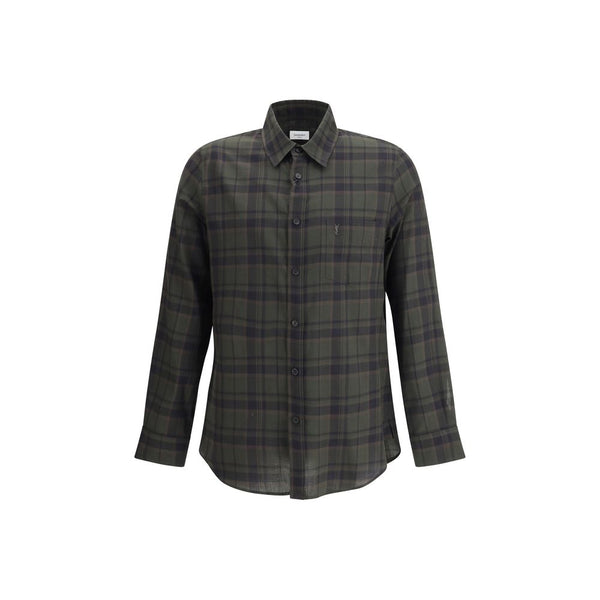 Green Cotton Pattern Shirt