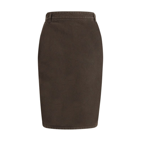 Brown Denim Skirt