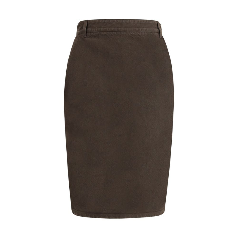 Brown Denim Skirt