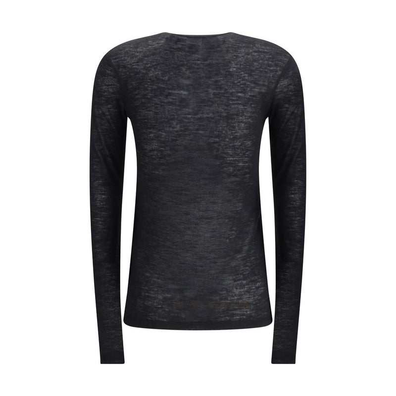 Black Cashmere Long Sleeve T-Shirt