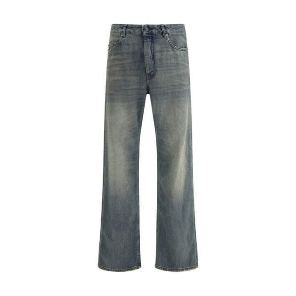 Blue Cotton Relaxed Fit Jeans